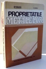 PROPRIETATILE METALELOR de M. URSACHE, D. CHIRICA , 1982 foto