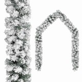 Cumpara ieftin Ghirlanda de Craciun cu zapada, verde, 10 m, PVC