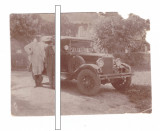 Foto personaje cu automobil, interbelica, Alb-Negru, Romania 1900 - 1950, Transporturi