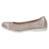 Balerini damă, din piele naturală, Caprice, 9-22151-42-341, auriu