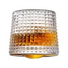 Pahar whiskey, Deluxe, Rotating Diamond, 160 ml, 7.3 x 6.8 cm, designul inovator, pereti grosi, texturati, baza rotativa impresionanta, Oem