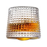 Pahar whiskey, Deluxe, Rotating Diamond, 160 ml, 7.3 x 6.8 cm, designul inovator, pereti grosi, texturati, baza rotativa impresionanta, Oem