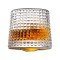 Pahar whiskey, Deluxe, Rotating Diamond, 160 ml, 7.3 x 6.8 cm, designul inovator, pereti grosi, texturati, baza rotativa impresionanta