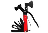 Kit supraviețuire 17in1, multifuncțional, oțel inoxidabil, roșu/negru, 18x8 cm, Oem