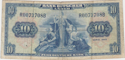 GERMANIA 10 MARK MARCI 1949 F foto