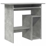 Birou, gri beton, 80x45x74 cm, lemn prelucrat, DKD Home Decor
