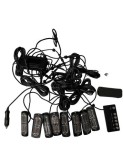 Kit 8 stroboscoape portocalii 12/24V cu telecomanda pe fir, Xenon Bright
