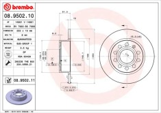 BREMBO 08.9502.11 PRIME LINE - UV Coated Disc frana