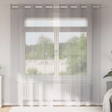 Gossi perdele voile cu oelii 2 buc gri deschis 140x225 cm
