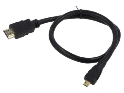 Cablu HDMI 1.4 micro HDMI 0.5m negru foto