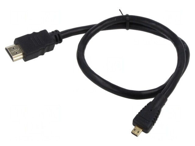 Cablu HDMI 1.4 micro HDMI 0.5m negru