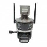 Camera de supraveghere 3 lentile, 3 obiective 8 MP, 2 CPU dual control, P2P WIFI 2.4G, PTZ cu senzor de miscare, alarma, night vision, AI detectie uma
