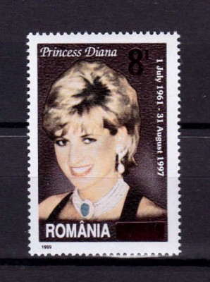 ✅RO 2017 LP 2158 &amp;quot;Printesa Diana-20 ani de la m.&amp;quot; , serie supra.folio/1999 , MNH foto