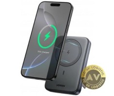 Baterie Externa Wireless UGREEN PB562 10000mAh 20W PD + FQI 1 x QI - 1 x USB-C Neagra
