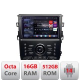 Navigatie Mondeo MK5 SYNC2 si SYNC 3 2015-2022 8 core QLED 2K 16+512GB 360 Android Waze USB Navigatie Internet Youtube Radio Edotec