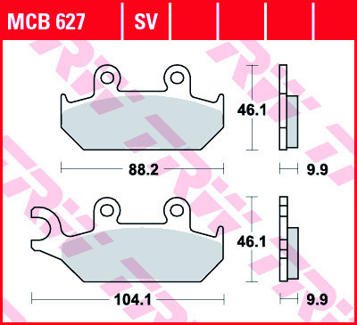 Set placute frana fata TRW MCB627 - Yamaha XT 600 EH (90-03) - XT 600 EN (90-95) XT 600 KH (91-95) - XT 660 Tenere (91-98) foto