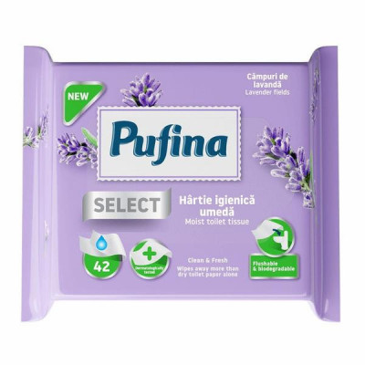 Hartie igienica umeda lavanda Pufina Select, Elcadis Pro foto