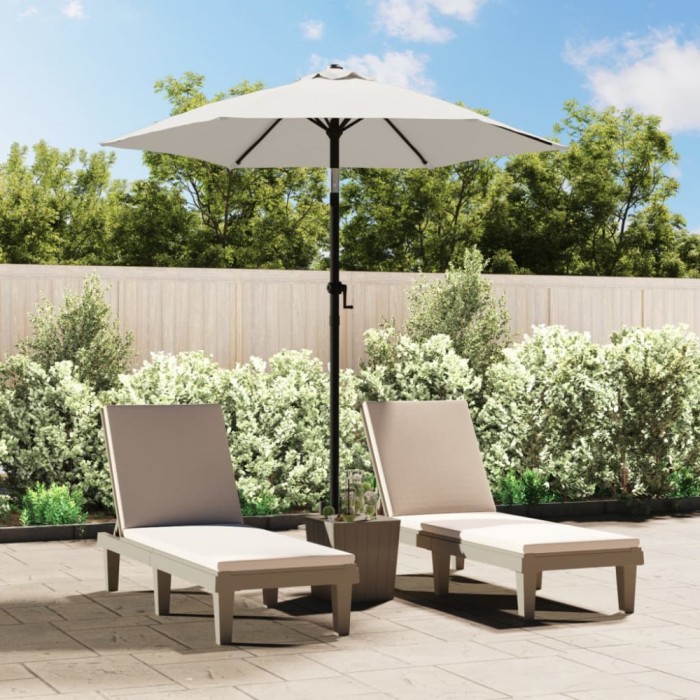 vidaXL Umbrelă de soare, nisipiu, 200 x 224 cm, aluminiu 47204