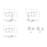 Placute frana Mazda 2 Liftback (Kb) 03.22-; Toyota C-Hr ( X1) 10.16-, Corolla Estate ( E21) 02.19-, Corolla Liftback ( E21 Ea1 Eh1) 10.18-, Corolla S, BREMBO