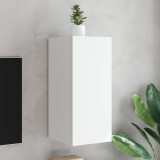 Cumpara ieftin Comodă TV de perete cu lumini LED, alb, 30,5x35x70 cm