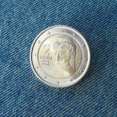 2 Euro Austria 2020 / bimetal UNC din fisic / moneda necirculata foto