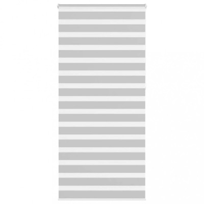 Jaluzea tip zebra gri deschis lățime țesătură 90,9 cm poliester foto