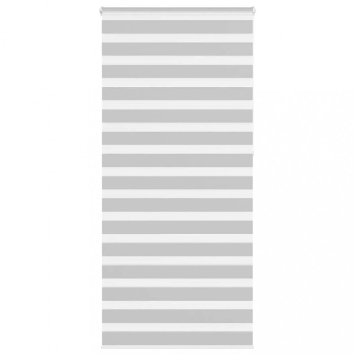 Jaluzea tip zebra gri deschis lățime țesătură 90,9 cm poliester