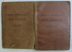 TRATAT ELEMENTAR DE CHIMIE ORGANICA , ED. a - III - a TOM. I-II de COSTIN D. NENITESCU , 1947 foto