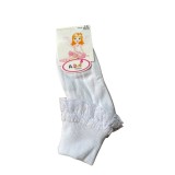 Sosete cu dantela, alb, 7-8 ani, 29-31