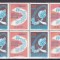 ROMANIA 1961 LP 530 a ZIUA MARCII POSTALE ROMANESTI BLOC 4 TIMBRE CU VINIETE MNH