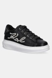 Karl Lagerfeld sneakers din piele KAPRI culoarea negru, KL62510G