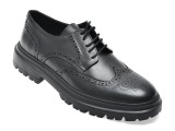 Pantofi eleganti OTTER negri, RG03, din piele naturala