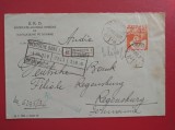 1938 - PLIC RECOMANDAT CIRCULAT IN GERMANIA