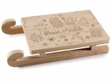 Platou servire Craciun lemn natur Saniuta cm 19 x 11 x 3,5 H