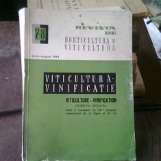 REVISTA DE HORTICULTURA SI VITICULTURA NR.7-8/1968 - VITICULTURA-VINIFICATIE