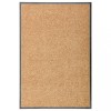Covoras Ușă Intrarea Lavabil Crem 60x90 cm vidaXL Poliamida PVC Antiderapant Interior Exterior