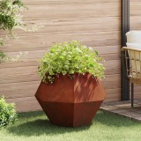 vidaXL Jardinieră Ruginit 75 x 75 x 60 cm Oțel rezistent de intemperii 884050