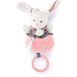 Doudou Gift Set Soft Toy with Music Box jucărie de pluș cu melodie Pink Rabbit 1 buc