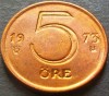 Moneda 5 ORE - SUEDIA, anul 1973 *cod 3291 B, Europa
