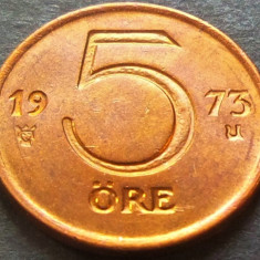 Moneda 5 ORE - SUEDIA, anul 1973 *cod 3291 B