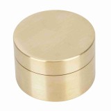 Cutie de bijuterii metalică rotundă portabilă, rezistentă la praf, cu depozitare minimă