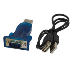 Adaptor USB Spacer la Serial RS232 Negru foto