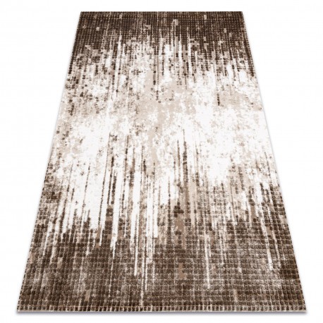 Covor acril VALS 8376 Geometric spațial 3D maro / bej, 120x170 cm