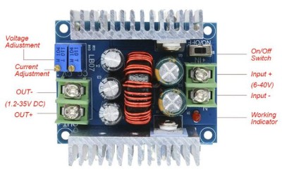 Sursa convertor reglabila CC CV step down coboratoare 36V / 20A / 300W foto