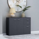 vidaXL Servantă, gri, 105 x 30 x 75 cm, PAL