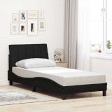 Cumpara ieftin Cadru de pat fără saltea țesătură neagră 80x200 cm
