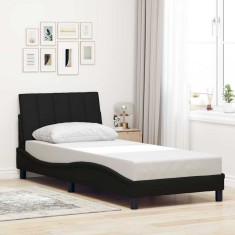 vidaXL Cadru de pat fără saltea țesătură neagră 80x200 cm