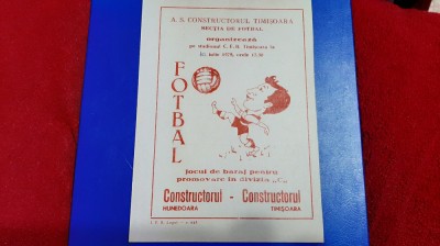 program Constr. Timisoara - Constr. Hunedoara foto