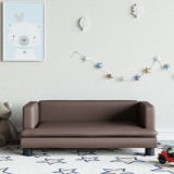 vidaXL Canapea pentru copii, maro, 80x45x30 cm piele artificială