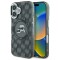 Husa MagSafe pentru Apple iPhone 16, Karl Lagerfeld, IML Monogram Karl &amp; Choupette&#039;s Heads, Neagra